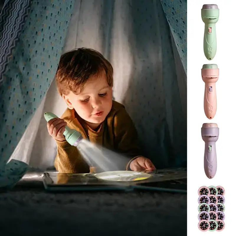 Kids Flashlight Projector 120 Patterns Projector Toys for Kids Preschool Learning Cartoon Torch Light Projection Flashlight Peaceful Pleasures Health and Wellness