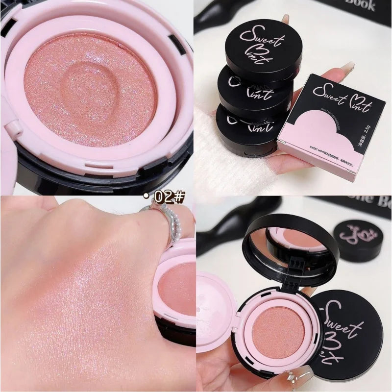 3pcs Pearl powder blusher mashed potato fine shiny powder blusher eye shadow multi-purpose mud suitable for all skin01#02#03# Peaceful Pleasures Health and Wellness