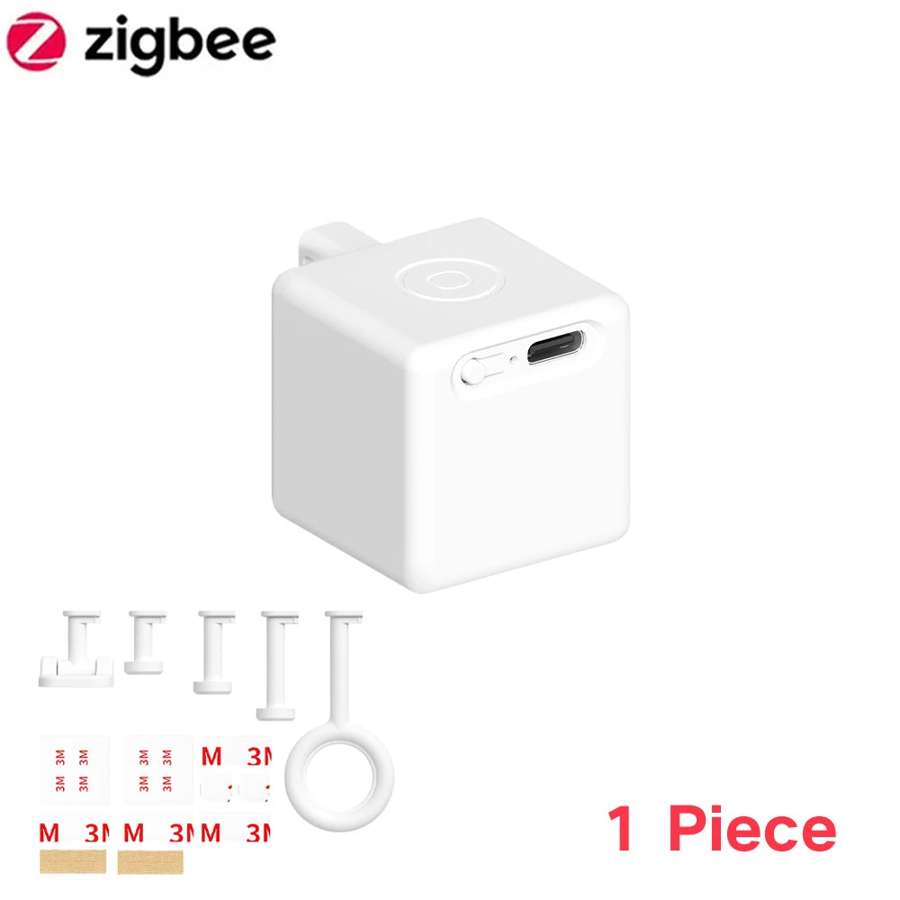 Tuya Smart Touch Finger Robot ZigBee 3.0 Chargeable Switch Button Pusher Bot Remote Control App Support Alexa Google Home Alice Peaceful Pleasures Health and Wellness 1pc Fingerbot kit