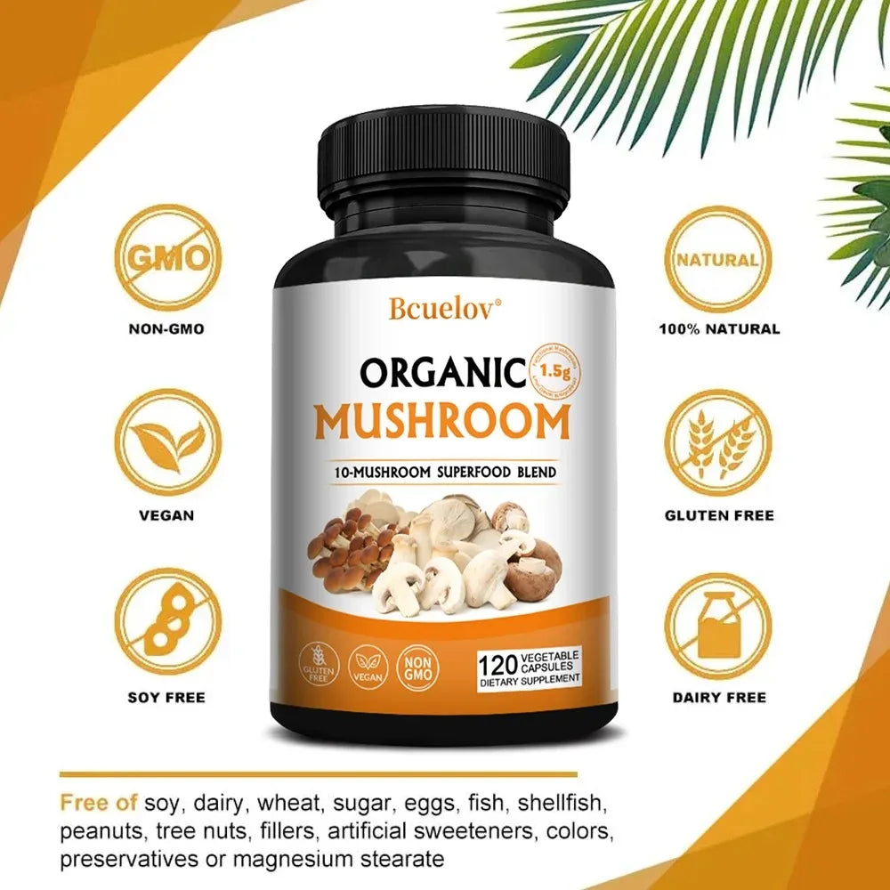 Mushroom Complex Capsules – Focus, Immunity & Memory Support