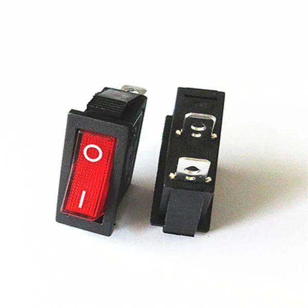 5PCS KCD3 Rocker Switch ON-OFF ON-OFF-ON 2/3Position 2/3Pins Electrical Equipment With Light Power Switch 16A 250V / 20A 125V AC Peaceful Pleasures Health and Wellness ON-OFF 2Pins Red