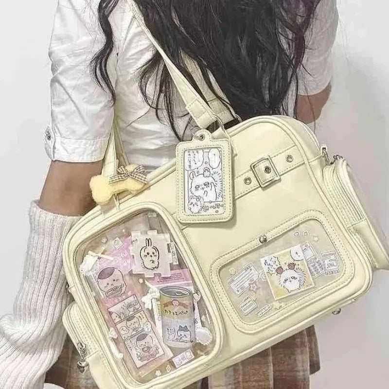 New Concert Hidden Light Tag Bag Ita Bag Crossbody Bags Large Shoulder Bag Y2K Shoulder Bag for Women Itabag Handbag Student Bag Peaceful Pleasures Health and Wellness