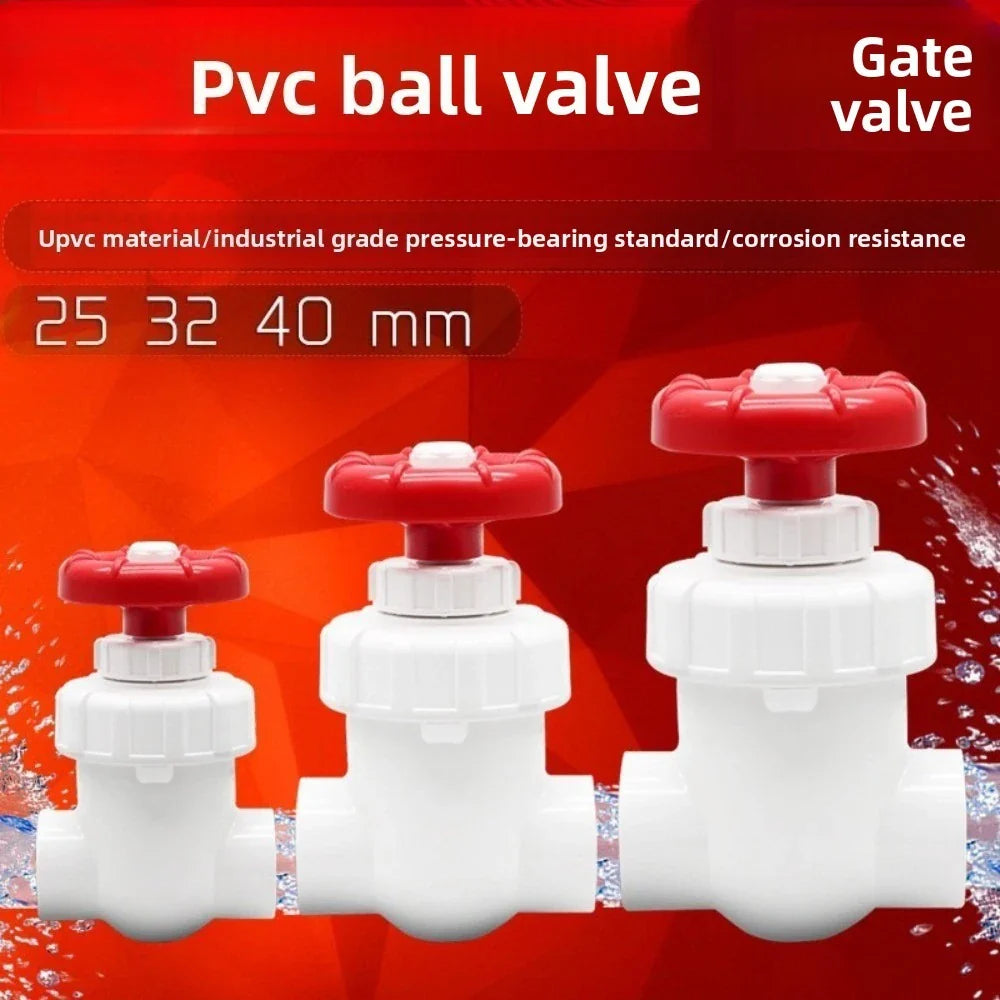 UPVC Gate Valve 20–40mm | Garden Irrigation & Aquarium Flow Control