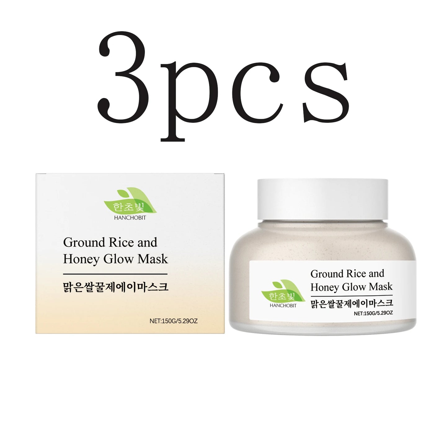 Rice & Honey Clay Face Mask – Hydrating & Exfoliating 150g