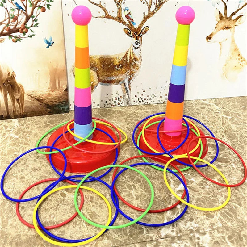 Kids Ring Toss & Stacking Cups 2-in-1 Game | Ages 3+
