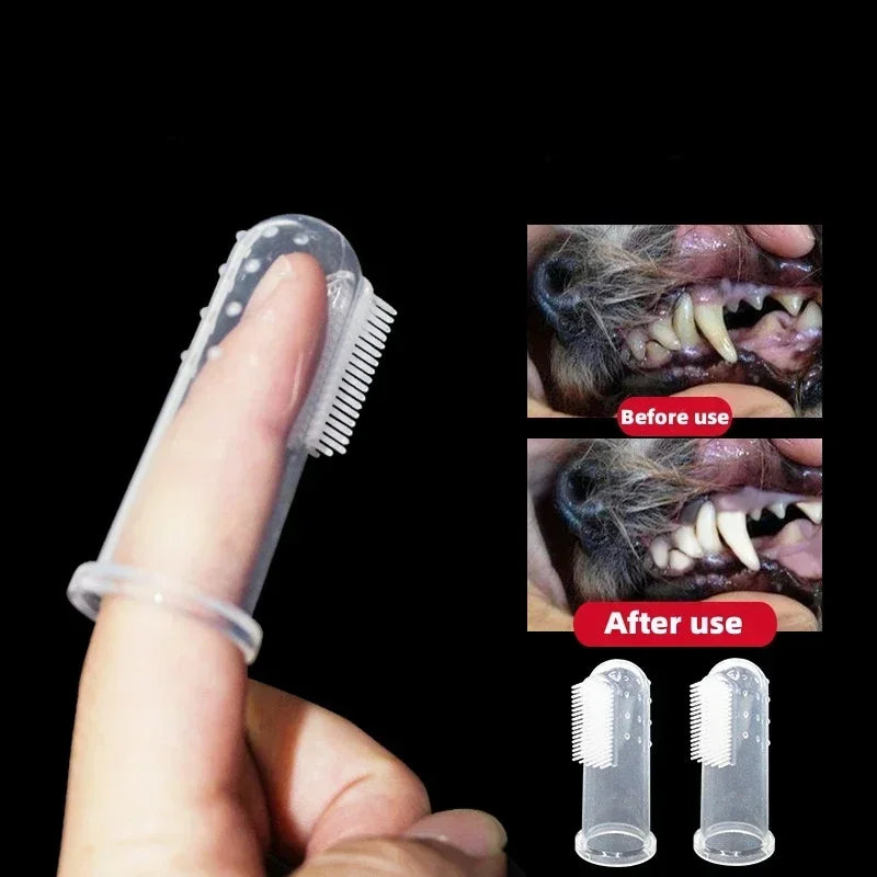 3/6pcs Pet Silicone Finger Cots Toothbrush Cats Dogs Brushing Dog Accessories Teeth Oral Cleaning Products in Addition Perros Peaceful Pleasures Health and Wellness