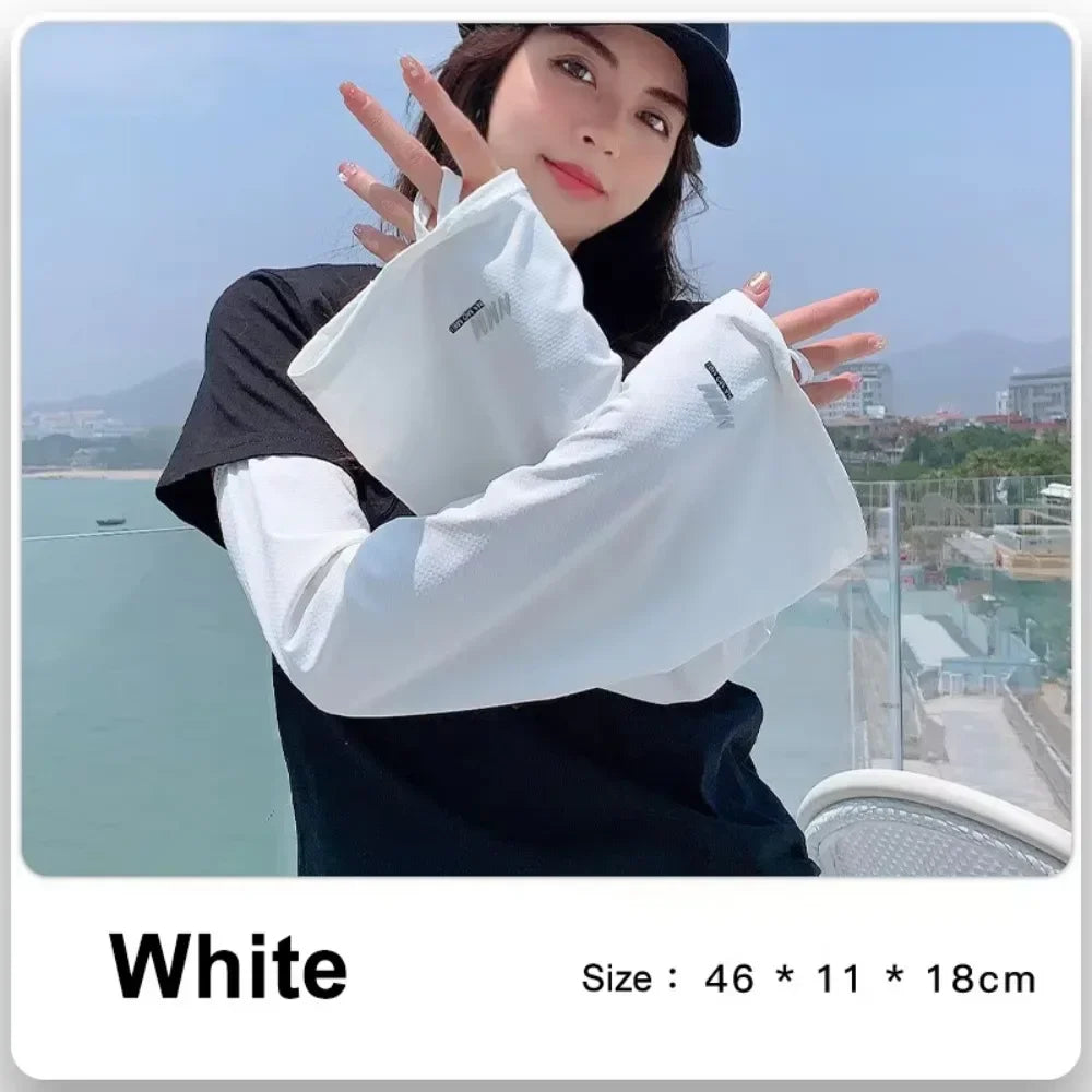 Ice Silk Sun Protection Arm Sleeves – Lightweight & Cool