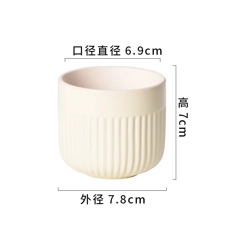 Ceramic Self-Watering Succulent Planter | White Minimalist Pot