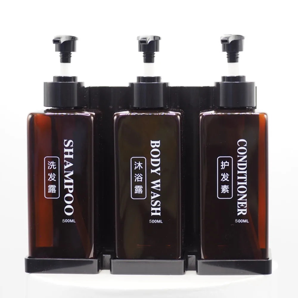 300ml Hotel Wall Mounted Soap DispenserSet,Refillable Shampoo And Conditioner Dispenser,for Bathroom Supplies Hotel Shower Peaceful Pleasures Health and Wellness