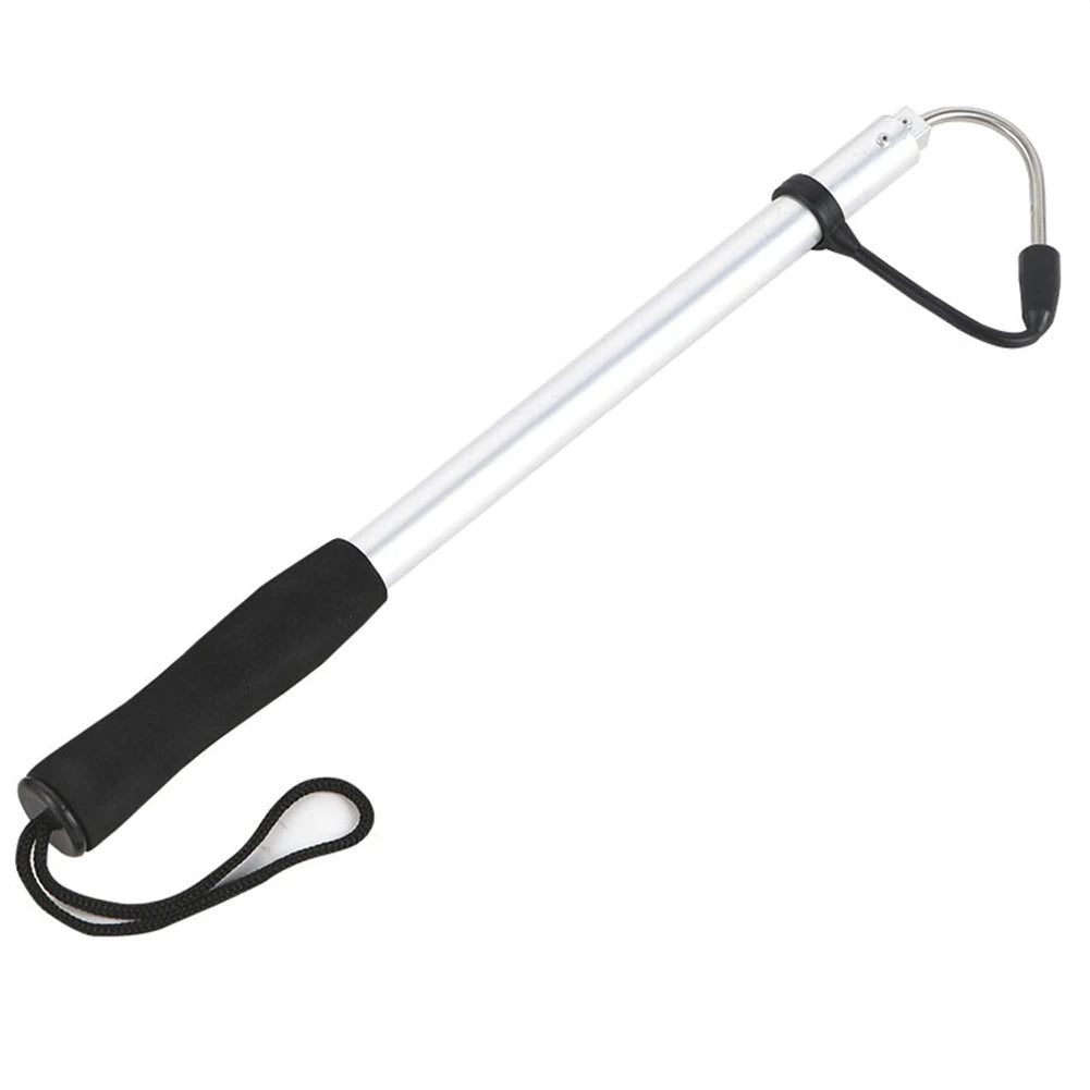 New Telescopic Retractable Fish Gaff Stainless Steel Professional Ice Sea Fishing Spear Hook Fishing Tackle Fishing Hook Fishing Peaceful Pleasures Health and Wellness