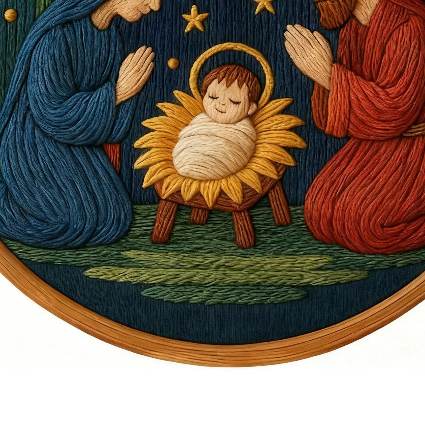 Nativity Christmas Embroidery Kit for Beginners | Holiday Craft