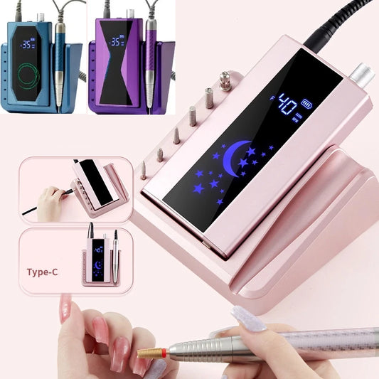 Professional 40000RPM Brushless Nail Drill Machine 85W | Salon Electric Nail Drill Peaceful Pleasures Health and Wellness
