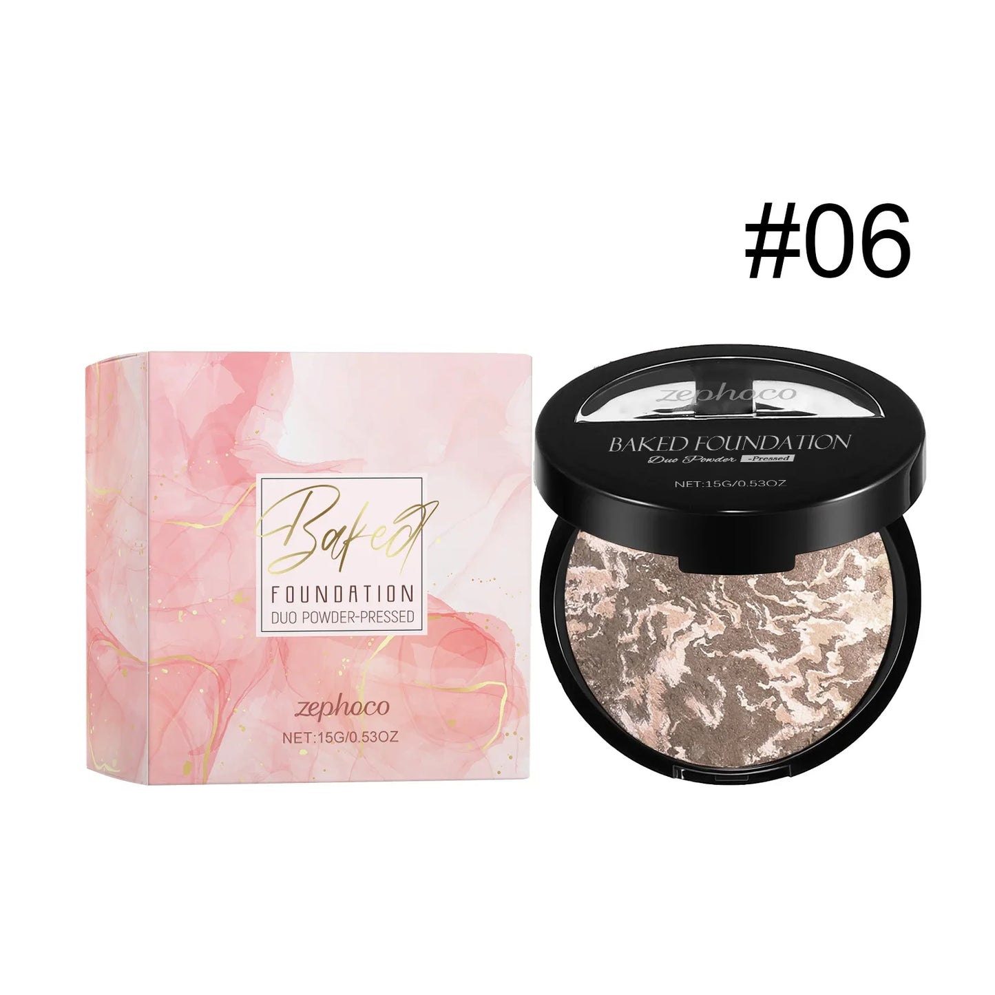 Zephoco Matte Baked Powder Foundation – Oil Control & Colour Correct