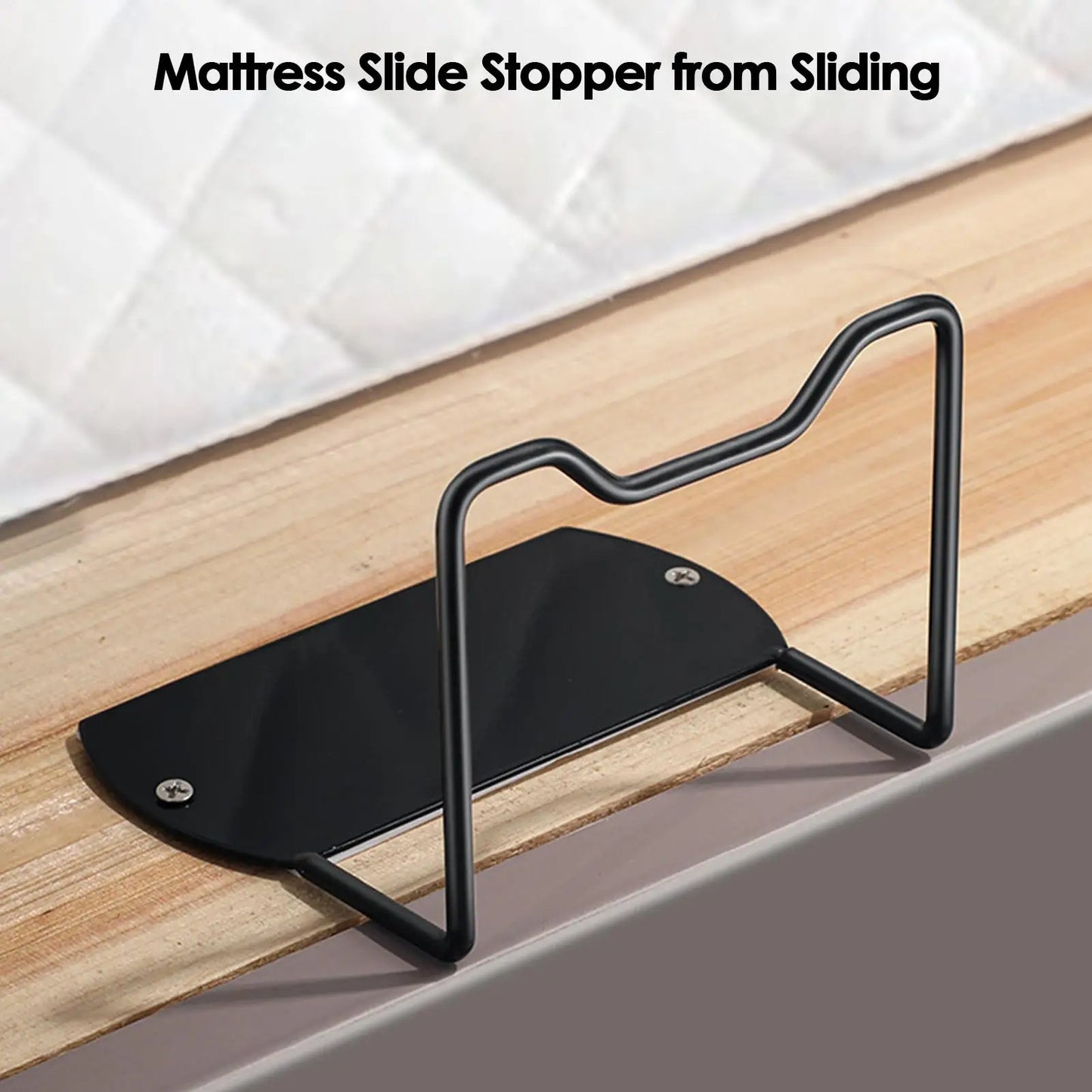 Metal Mattress Slide Stopper | Non-Slip Corner Retainer Bar 2pc