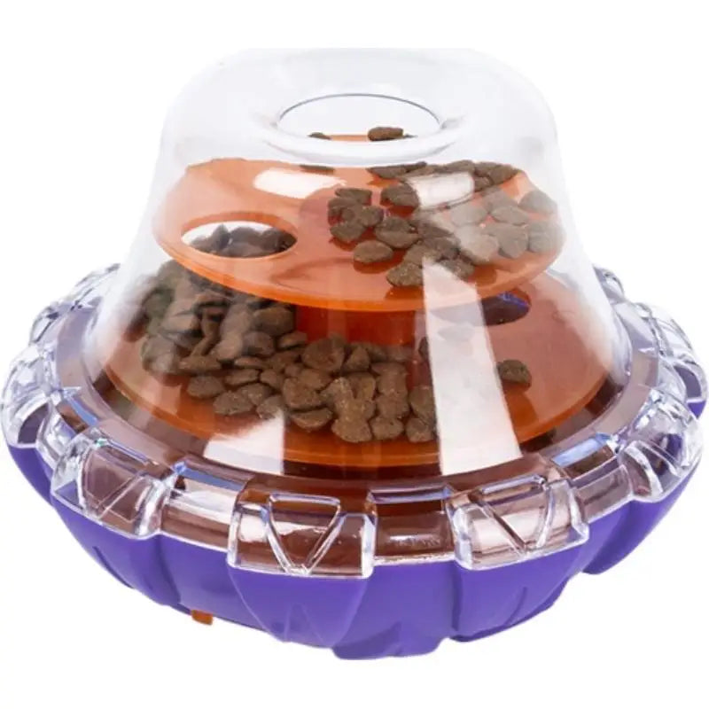 Dog & Cat Slow Feeder Wobble Tumbler Treat Dispenser Toy Slow Feeder Puzzle Toy Peaceful Pleasures Health and Wellness A 200g