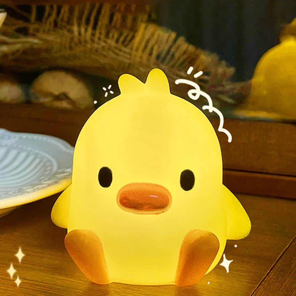 Cute Duck LED Warm Night Light – Bedroom & Desk Decor Lamp