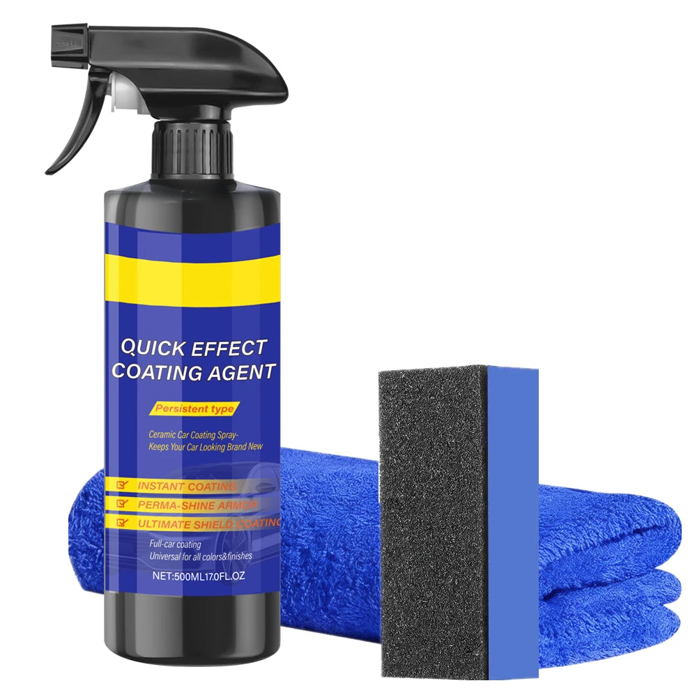 Car Coating Spray Quick Effect Coating Agent Coat Car Wax Car Scratch Wax Coating Spray Oil Film Emulsion Glass Cleaner Peaceful Pleasures Health and Wellness 500ml set
