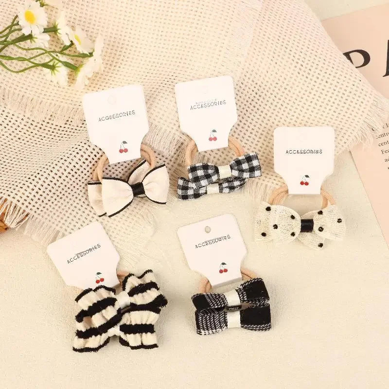 10-Pack Lace Butterfly Bow Hair Ties for Girls | Cute Set