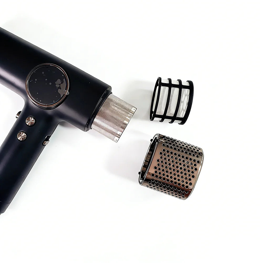 5-in-1 Negative Ion Hair Dryer with Air Warp Styling Curling Iron 1800W Powerful High Speed Low Noise Brushless Blow Dryer Peaceful Pleasures Health and Wellness