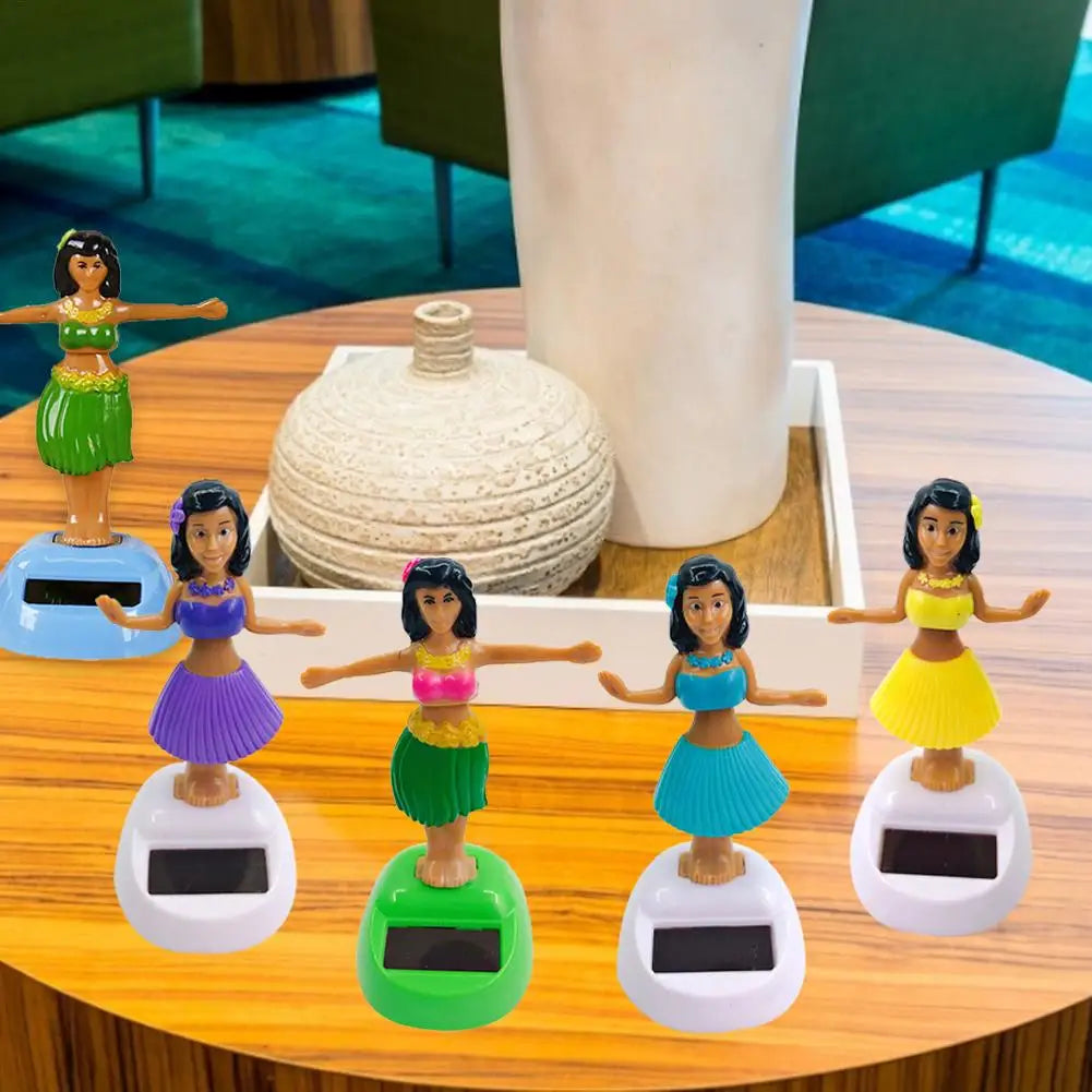Car Decoration Dancing Doll Car Accessories Solar Power Toy Shaking Head Hawaii Swinging Animated Girl Car Ornament Car-styling Peaceful Pleasures Health and Wellness