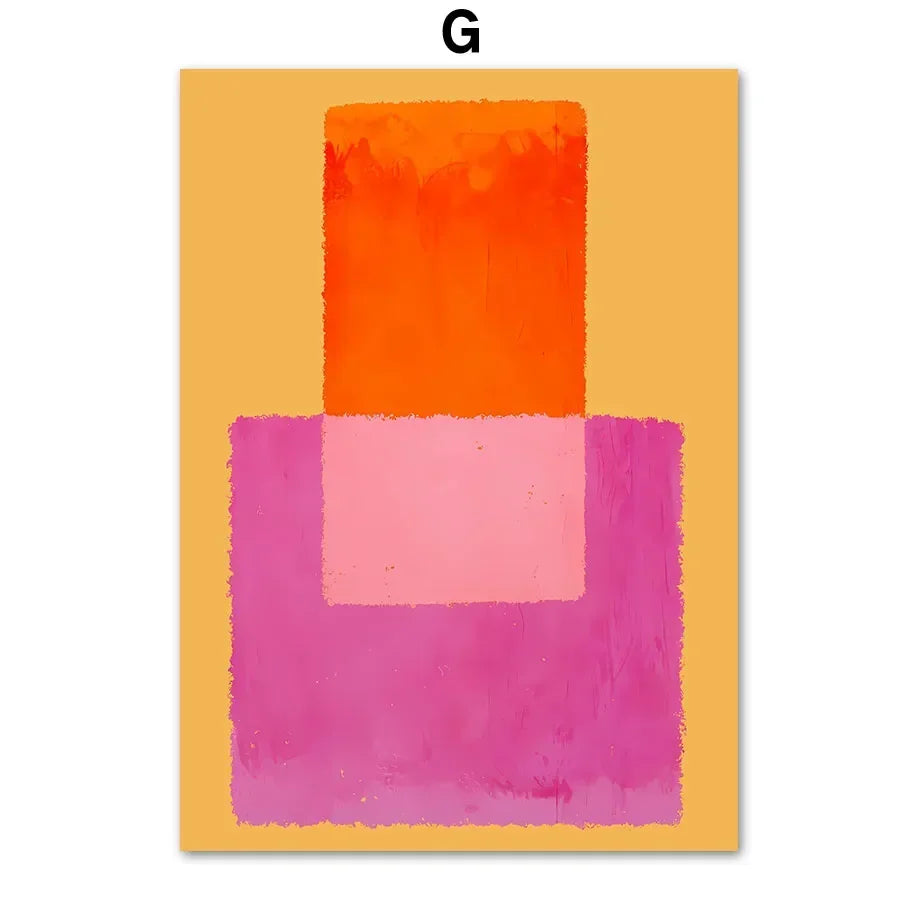 Retro Geometric Abstract Flower Canvas Wall Art HD Print Canvas Wall Art Peaceful Pleasures Health and Wellness G 30x40cm Unframed