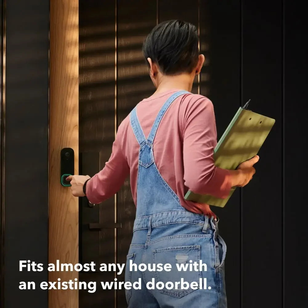 Smart Video Doorbell Camera Wired with HD Night Vision, Person & Package Detection, Two-Way Talk Peaceful Pleasures Health and Wellness