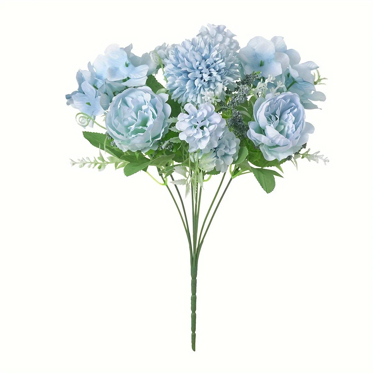 Silk Peony Hydrangea Artificial Flower Bouquet – Wedding & Home Decor