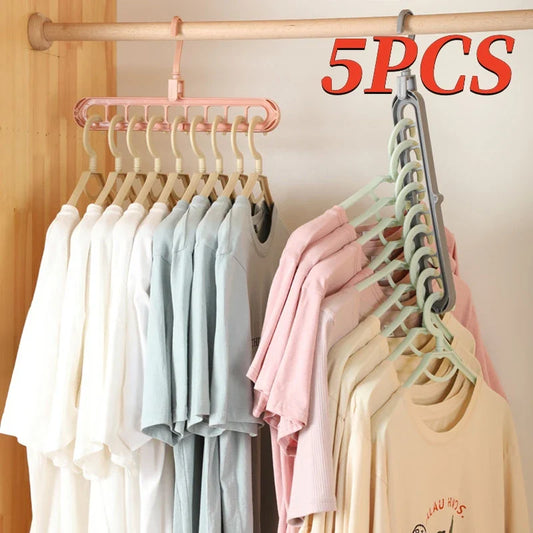 360° Multi-Port Clothes Hanger Rack – 9-Hole Closet Organizer Clothes Hanger Rack Oasis Select