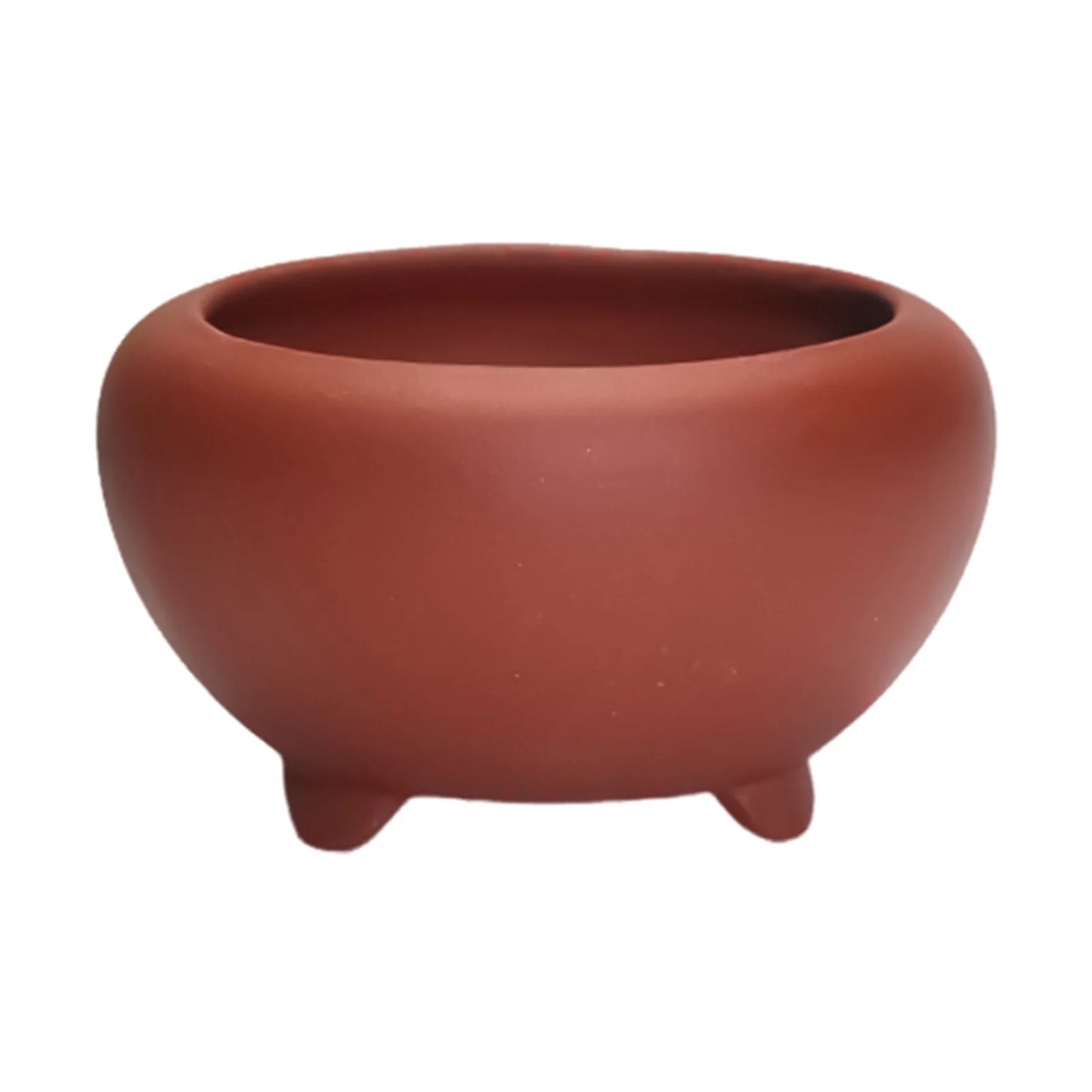 Round Ceramic Succulent Planter Pot | Sandstone Bonsai Desktop Decor