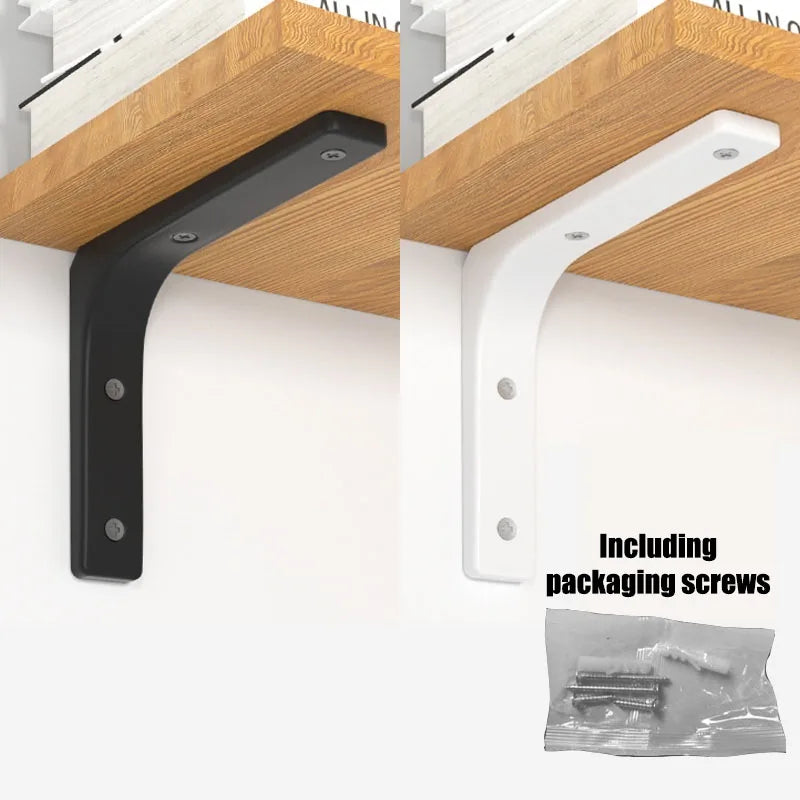 Heavy-Duty Floating Shelf Brackets | Black & White Steel