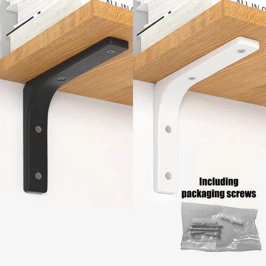 Heavy-Duty Floating Shelf Brackets | Black & White Steel Shelf Brackets Oasis Select