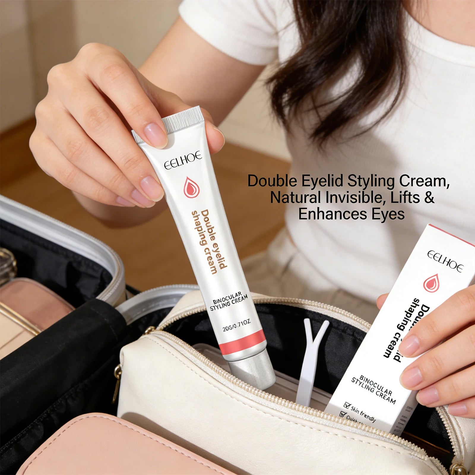 Binocular Styling Cream Quickly Outline Charming Big Eyes Create Perfect Double Eyelid Lightweight Texture Eyelid Setting Cream Peaceful Pleasures Health and Wellness