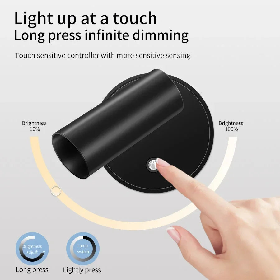 Wireless Magnetic LED Wall Spotlight – Dimmable & Rechargeable