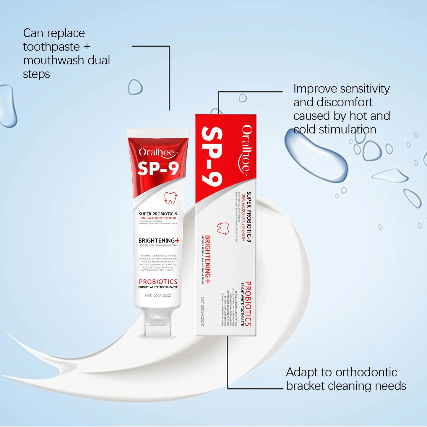 Oralhoe Probiotic Whitening Toothpaste 120g | Plaque & Stain