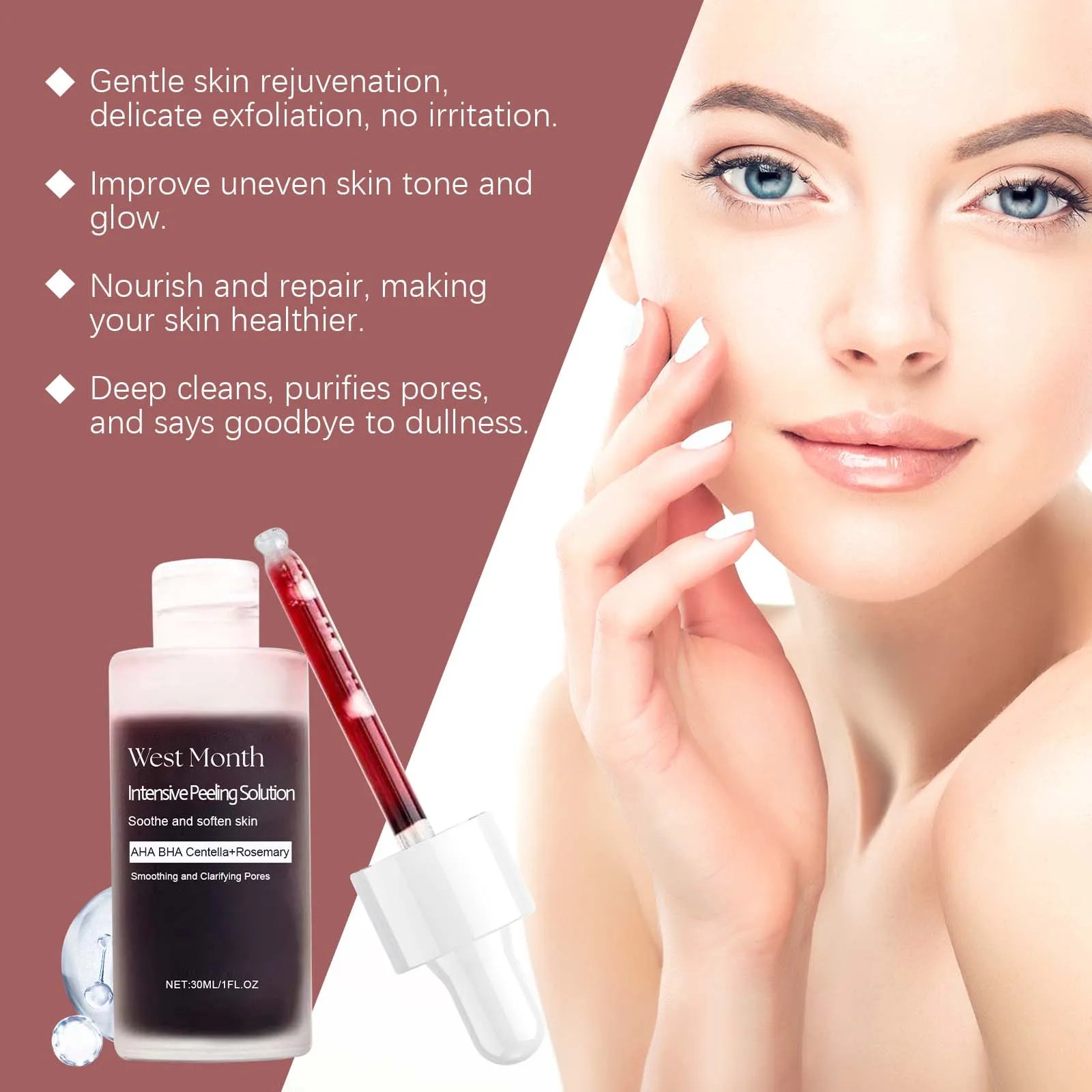 AHA BHA Exfoliating Face Serum – Pore Tightening & Anti-Acne Exfoliating Face Serum Oasis Select