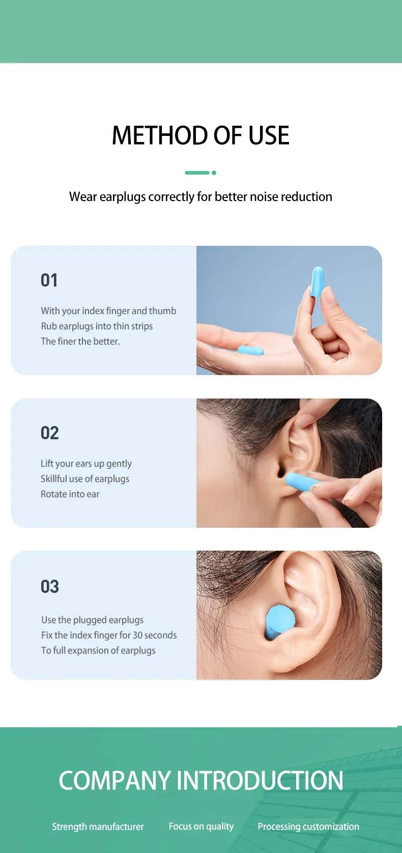 Soft Foam Sleeping Earplugs S/M – Noise Blocking | OEMG