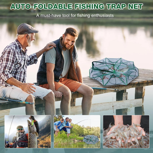 Collapsible Fishing Trap Underwater Foldable Minnow Catchers for Riverbed & Coastal Fishing Use Peaceful Pleasures Health and Wellness