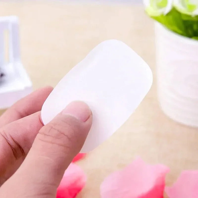 50-Pack Scented Foaming Soap Sheets – Travel & Camping Hand Wash