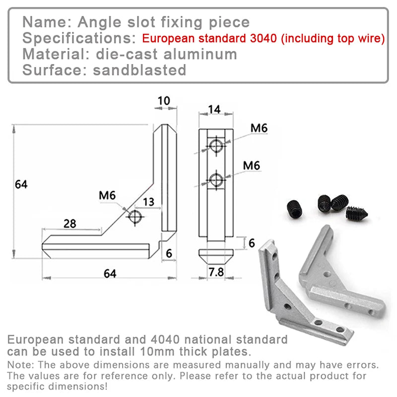 2/4Pcs 2020 3030 4040 Panel Iinstallation Board Angle Slot Connector Angle Slot Fixing Hardware Door Frame Corner Code Profile Peaceful Pleasures Health and Wellness 3030 2pcs