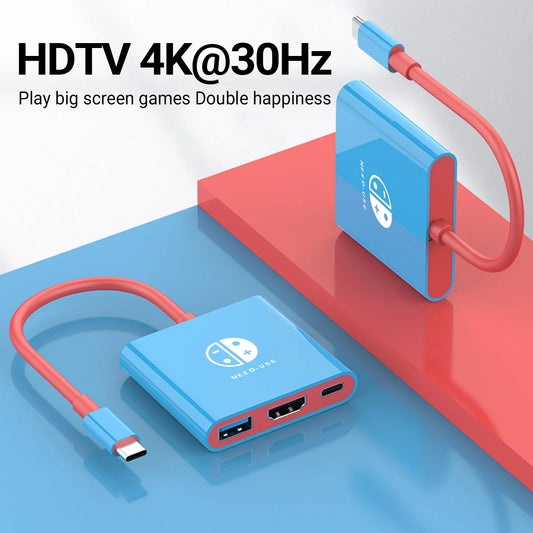 3-in-1 USB-C to HDMI 4K Hub | 100W PD & USB 3.0 Docking Station USB-C Docking Hub Peaceful Pleasures Health and Wellness 4K30Hz 2