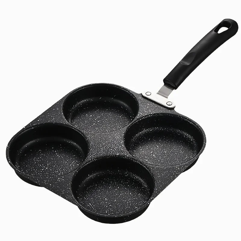 1 Cast Iron Non-Stick Omelette Pan, Pancake and Burger Cooker, Suitable for Gas and Electric Stoves, Multi-Burner Design, Ideal Peaceful Pleasures Health and Wellness Four-in-one