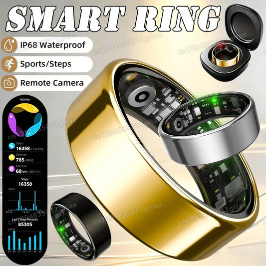 For New Smart Ring Men Women Bluetooth Monitor Blood HeartRate Blood Oxygen Monitor Smartring MultiSport 5ATM Waterproof 2026 Peaceful Pleasures Health and Wellness