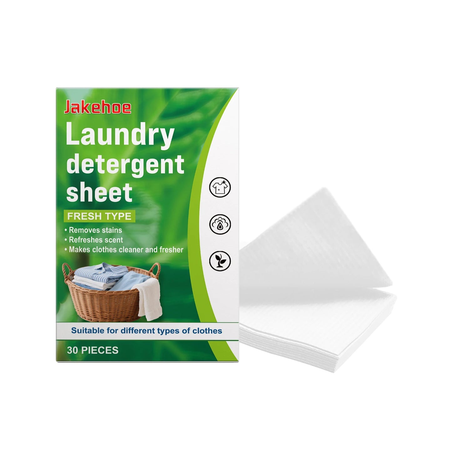 Laundry Detergent Sheets Deeply Dissolve Dirt And Grease Stains Suitable For Washing Machines Leaves Clothes Soft And Fragrant Peaceful Pleasures Health and Wellness 1Boxed