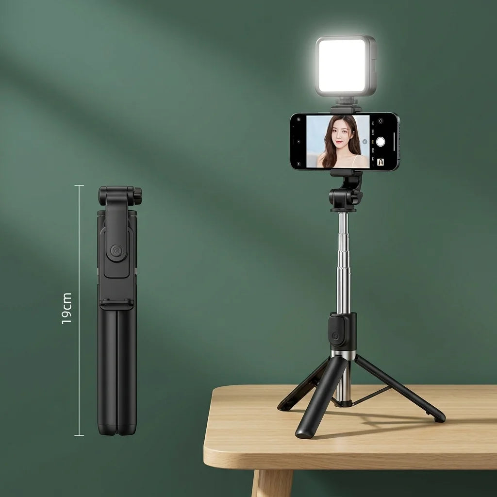 Selfie Stick Tripod Bluetooth, 104cm Extendable Aluminum Phone Tripod Stand, 360° Rotation Wireless Remote, Portable Mini Selfie Peaceful Pleasures Health and Wellness