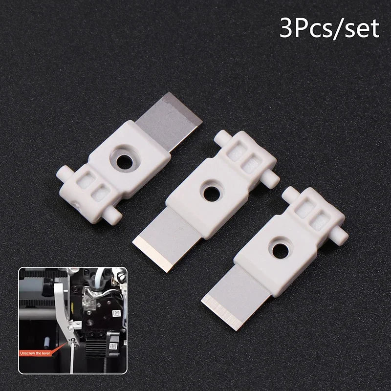 3-Pack Filament Cutter Blades for Bambu Lab X1 P1 A1 Printers