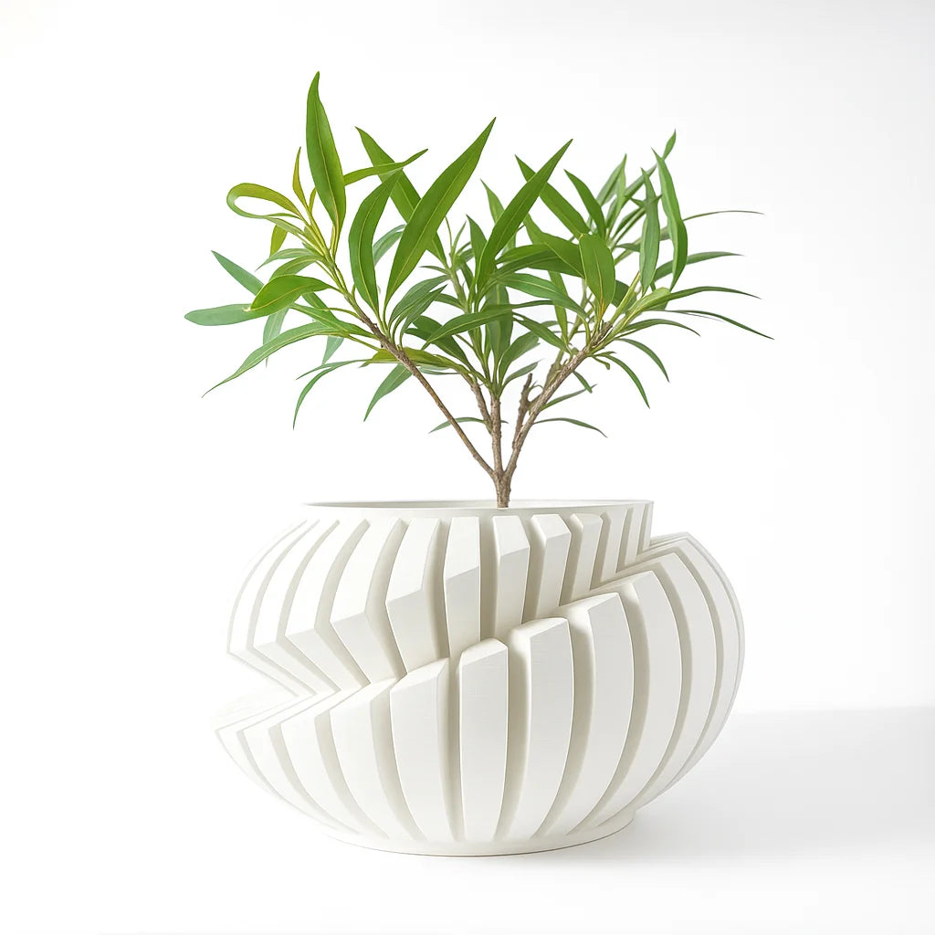 3D Printed Geometric Flower Pot | Eco-Friendly PLA Planter