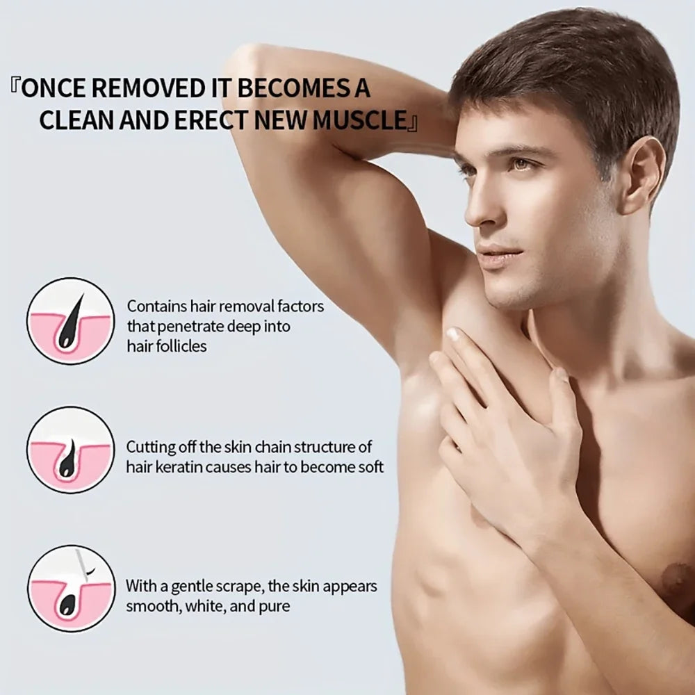LGRAMER Men's Painless Hair Removal Cream – Body & Armpit