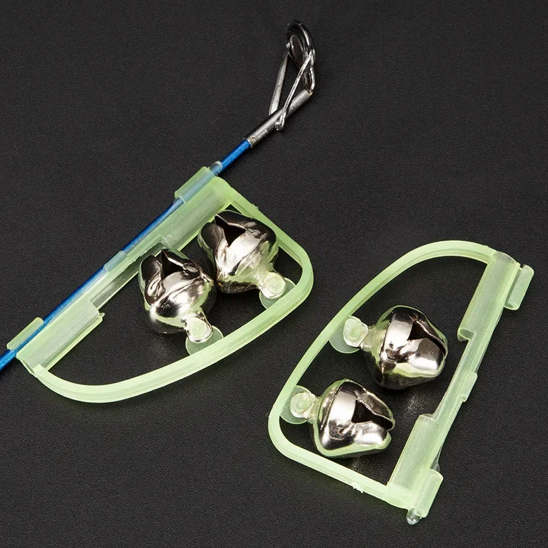 Luminous Sea Fishing Feeder Bell Twin Rod Tip Fish Alarm Tackle Fishs