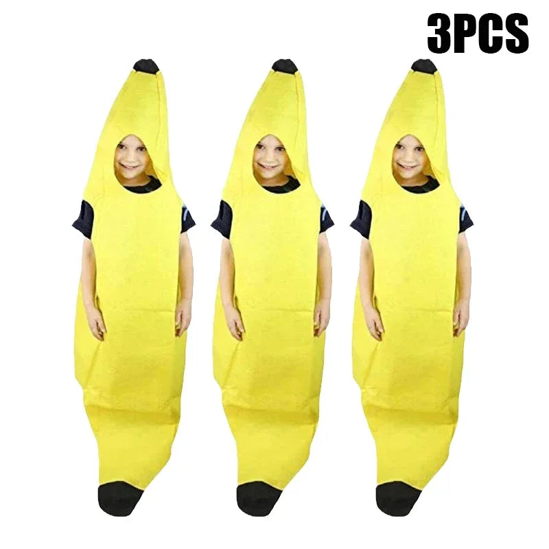 Kids Banana Costume | Halloween Fruit Outfit & Parent-Child Set