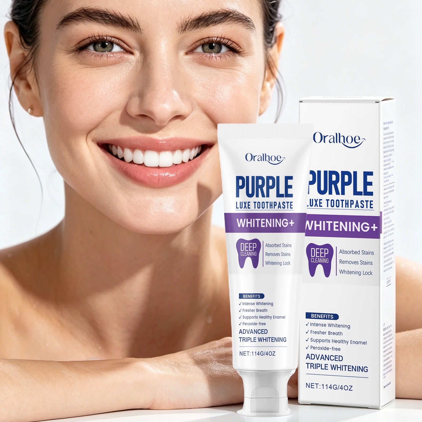 Teeth Whitening Toothpaste Deep Clean Dental Bleaching Remove Plaque Stain Lasting Fresh Breath Protect Tooth Enamel Oral Care Peaceful Pleasures Health and Wellness